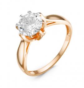 Золотое кольцо КЮЗ Del'ta D116408 с фианитом D116408 фото