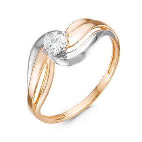 Золотое кольцо КЮЗ Del'ta D116477 с фианитом D116477 фото