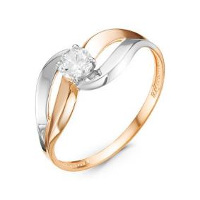 Золотое кольцо КЮЗ Del'ta D116479 с фианитом D116479 фото