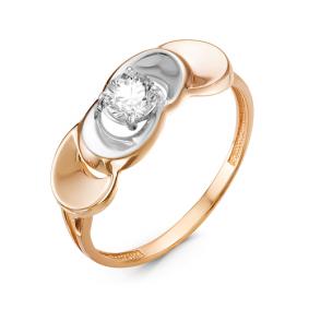 Золотое кольцо КЮЗ Del'ta D116482 с фианитом D116482 фото