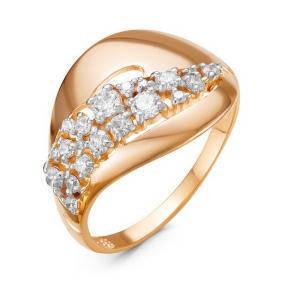 Золотое кольцо КЮЗ Del'ta D116498 с фианитом D116498 фото