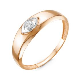 Золотое кольцо КЮЗ Del'ta D116511 с фианитом D116511 фото