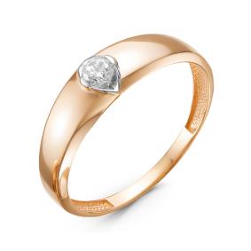 Золотое кольцо КЮЗ Del'ta D116512 с фианитом D116512 фото