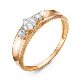 Золотое кольцо КЮЗ Del'ta D116524 с фианитом D116524 фото