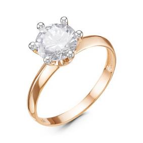 Золотое кольцо КЮЗ Del'ta D116526 с фианитом D116526 фото