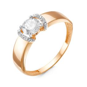 Золотое кольцо КЮЗ Del'ta D116538 с фианитом D116538 фото