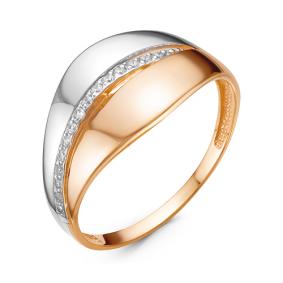 Золотое кольцо КЮЗ Del'ta D116577 с фианитом D116577 фото