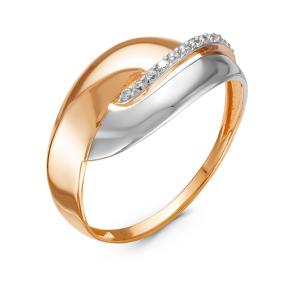 Золотое кольцо КЮЗ Del'ta D116586 с фианитом D116586 фото