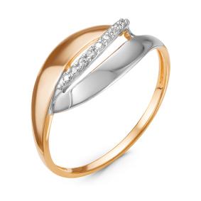 Золотое кольцо КЮЗ Del'ta D116591 с фианитом D116591 фото