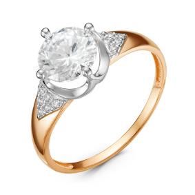 Золотое кольцо КЮЗ Del'ta D116637 с фианитом D116637 фото