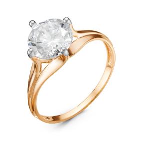 Золотое кольцо КЮЗ Del'ta D116642 с фианитом D116642 фото