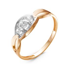 Золотое кольцо КЮЗ Del'ta D116679 с фианитом D116679 фото