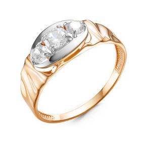 Золотое кольцо КЮЗ Del'ta D116717 с фианитом D116717 фото