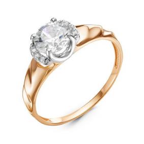 Кольцо из белого золота КЮЗ Del'ta D116728 с фианитом D116728 фото