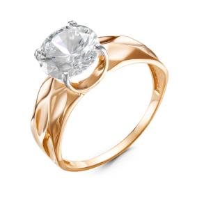 Золотое кольцо КЮЗ Del'ta D116741 с фианитом D116741 фото