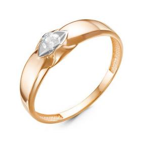 Золотое кольцо КЮЗ Del'ta D116750 с фианитом D116750 фото
