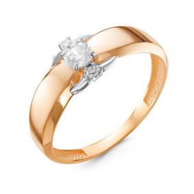 Золотое кольцо КЮЗ Del'ta D116904 с фианитом D116904 фото