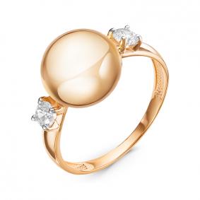 Золотое кольцо КЮЗ Del'ta D116930 с фианитом D116930 фото