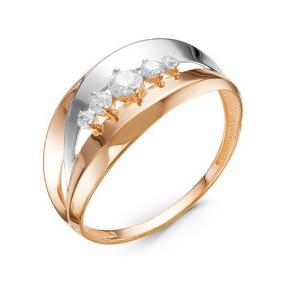 Золотое кольцо КЮЗ Del'ta D116939 с фианитом D116939 фото