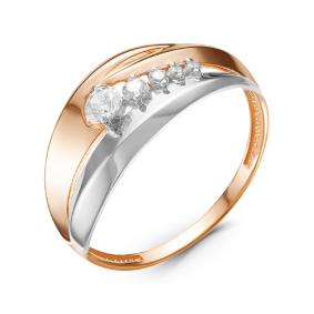 Золотое кольцо КЮЗ Del'ta D116942 с фианитом D116942 фото