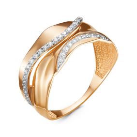 Золотое кольцо КЮЗ Del'ta D117008 с фианитом D117008 фото