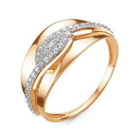 Золотое кольцо КЮЗ Del'ta D117014 с фианитом D117014 фото