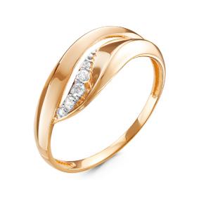 Золотое кольцо КЮЗ Del'ta D117049 с фианитом D117049 фото