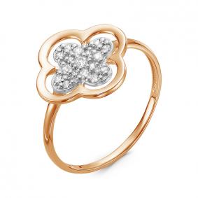 Золотое кольцо КЮЗ Del'ta D117152 с фианитом D117152 фото