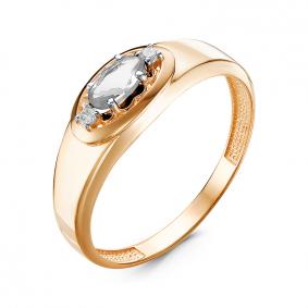 Золотое кольцо КЮЗ Del'ta D117177 с фианитом D117177 фото