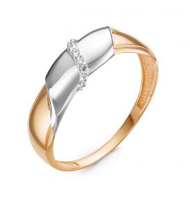 Золотое кольцо КЮЗ Del'ta D117214 с фианитом D117214 фото