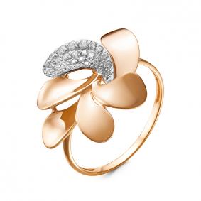 Золотое кольцо КЮЗ Del'ta D117242 с фианитом D117242 фото