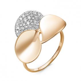 Золотое кольцо КЮЗ Del'ta D117246 с фианитом D117246 фото