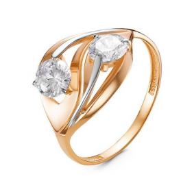 Золотое кольцо КЮЗ Del'ta D117298 с фианитом D117298 фото
