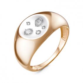 Золотое кольцо КЮЗ Del'ta D117349 с фианитом D117349 фото