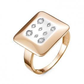 Золотое кольцо КЮЗ Del'ta D117355 с фианитом D117355 фото