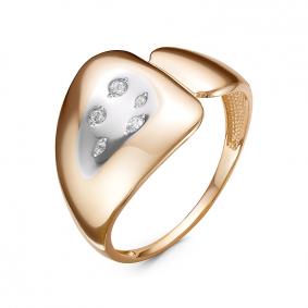 Золотое кольцо КЮЗ Del'ta D117356 с фианитом D117356 фото