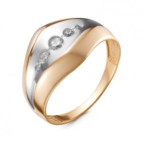 Золотое кольцо КЮЗ Del'ta D117358 с фианитом D117358 фото