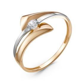 Золотое кольцо КЮЗ Del'ta D117398 с фианитом D117398 фото