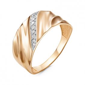 Золотое кольцо КЮЗ Del'ta D117425 с фианитом D117425 фото