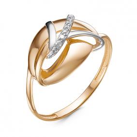 Золотое кольцо КЮЗ Del'ta D117492 с фианитом D117492 фото