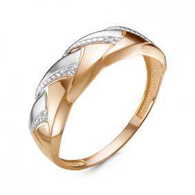 Золотое кольцо КЮЗ Del'ta D117493 с фианитом D117493 фото