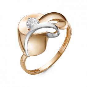 Золотое кольцо КЮЗ Del'ta D117501 с фианитом D117501 фото