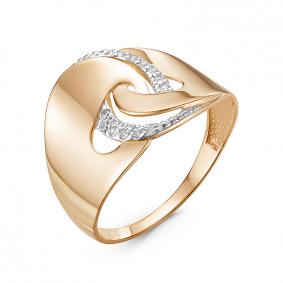 Золотое кольцо КЮЗ Del'ta D117520 с фианитом D117520 фото