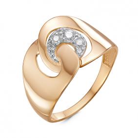 Золотое кольцо КЮЗ Del'ta D117521 с фианитом D117521 фото