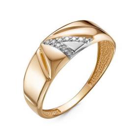 Золотое кольцо КЮЗ Del'ta D117553 с фианитом D117553 фото