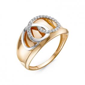 Золотое кольцо КЮЗ Del'ta D117564 с фианитом D117564 фото