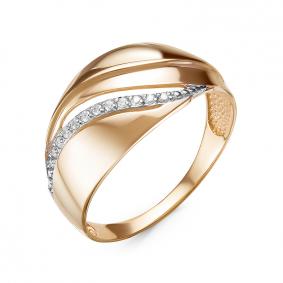Золотое кольцо КЮЗ Del'ta D117676 с фианитом D117676 фото