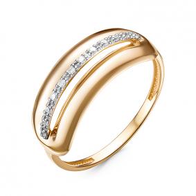 Золотое кольцо КЮЗ Del'ta D117703 с фианитом D117703 фото