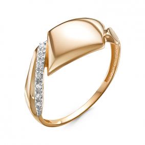 Золотое кольцо КЮЗ Del'ta D117721 с фианитом D117721 фото