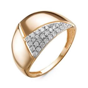 Золотое кольцо КЮЗ Del'ta D117758 с фианитом D117758 фото